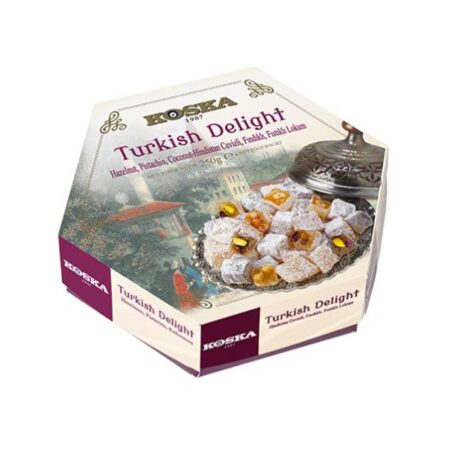 KOSKA MIXED TURKISH DELIGHT (COCONUT, HAZELNUT, PISTACHIO) 250G