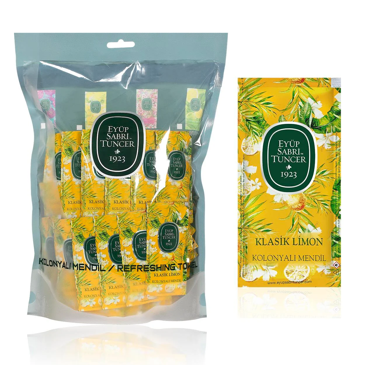 EYUP SABRI TUNCER CLASSIC LEMON REFRESHING TOWEL PACK OF 150