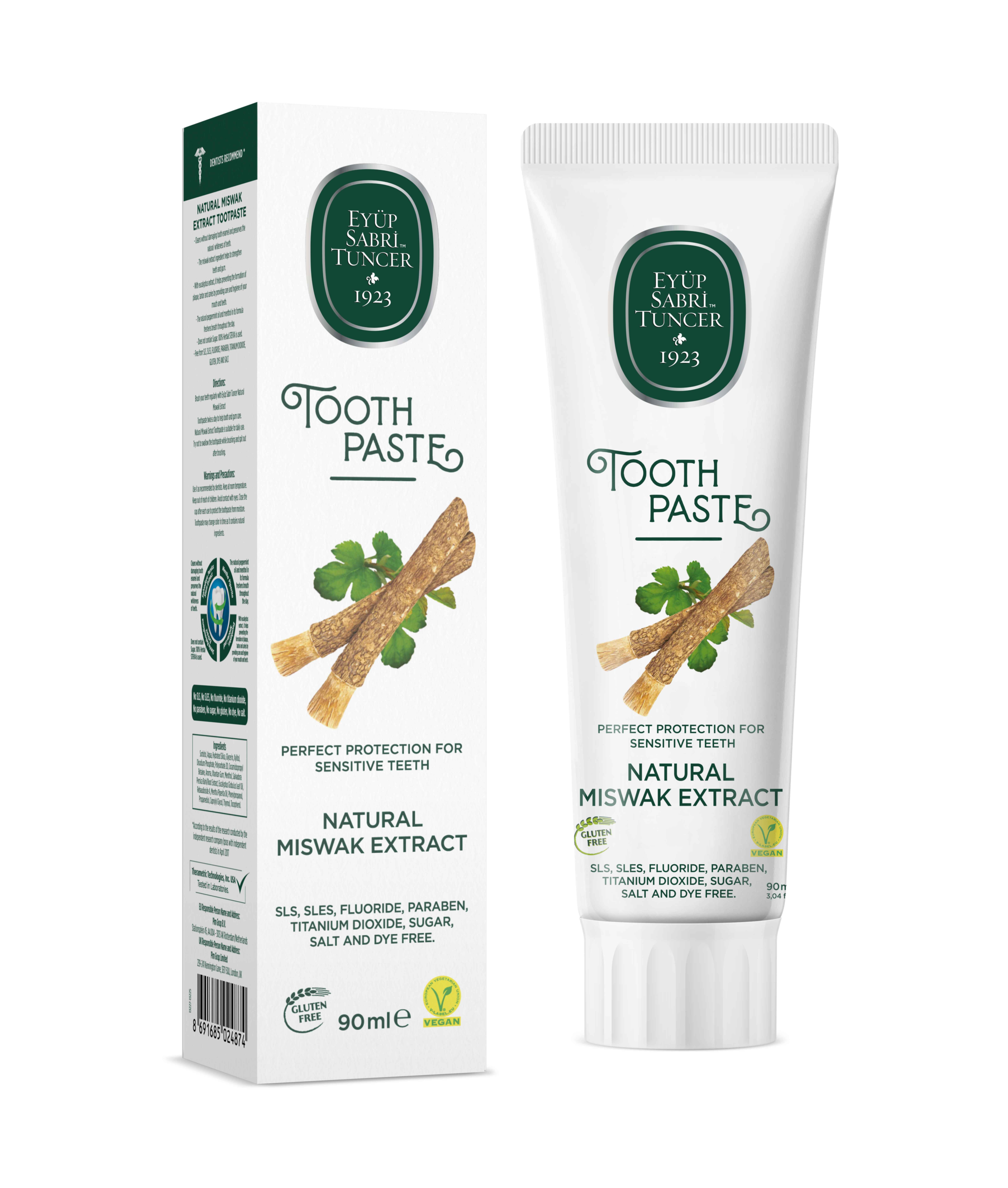 EYUP SABRI TUNCER NATURAL MISWAK EXTRACT TOOTHPASTE 90 ML