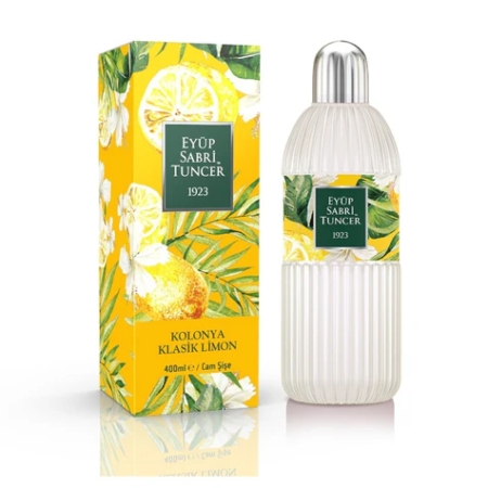 EYUP SABRI TUNCER EAU DE COLOGNE CLASSIC LEMON 400 ML (GLASS BOTTLE )